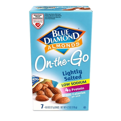 Blue Diamond Almonds Lightly Salted 100 Calorie Pack, 4.2 Ounce, 6 per case